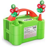 Dr.meter Inflador de Globos- Bomba Eléctrica Inflar Globos- Bomba portátil de Doble Boquilla Ideal para Fiestas- Bodas…